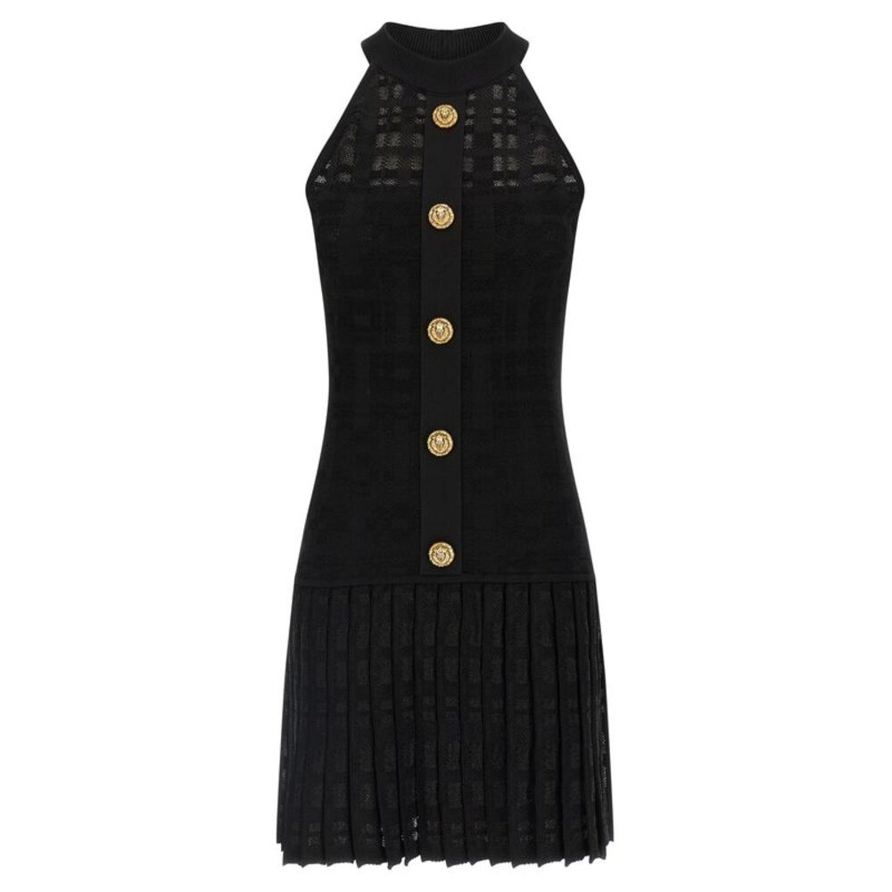 Balmain Women Tartan Knit Dress